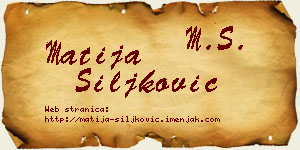 Matija Šiljković vizit kartica